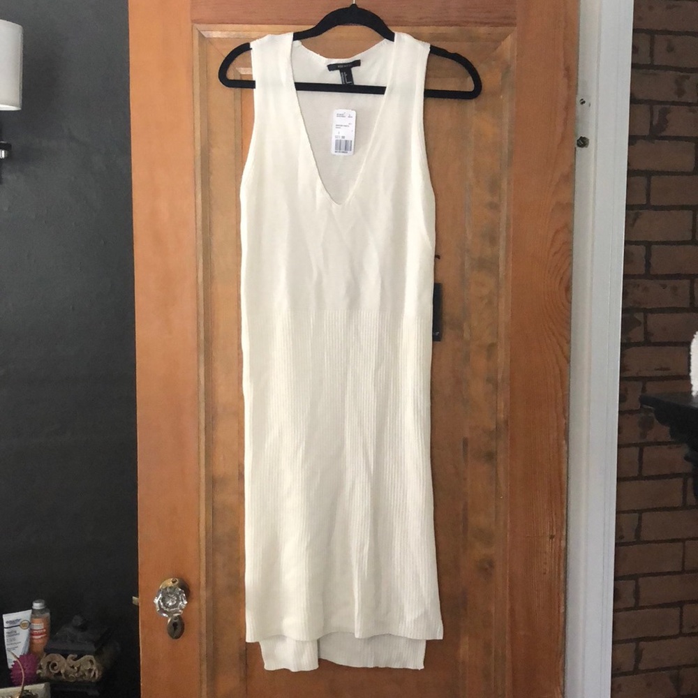 Cream sweater dress